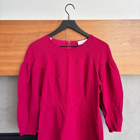 A.L.C Renton Magenta Puff Sleeve Sheath Mini Dress, Size 8 - Picture 4 of 11